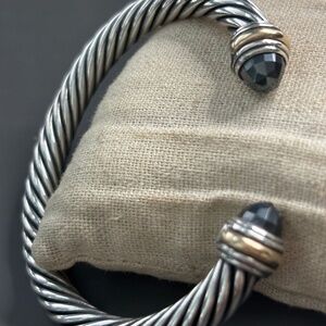 David Yurman 7mn Classic Cable Bracelet with Black Onyx
